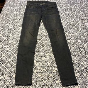 Citizens of humanity dark gray/black low rise skinny jean